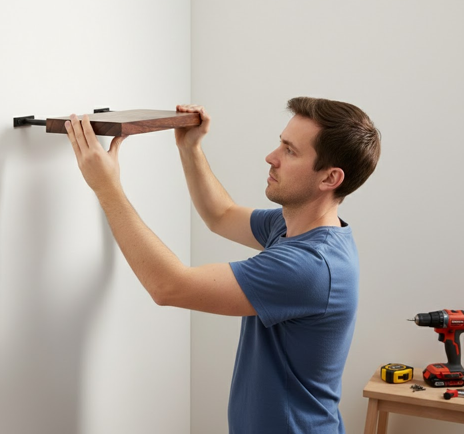 Cyrusbot® DIY Modular Floating Wood Shelf