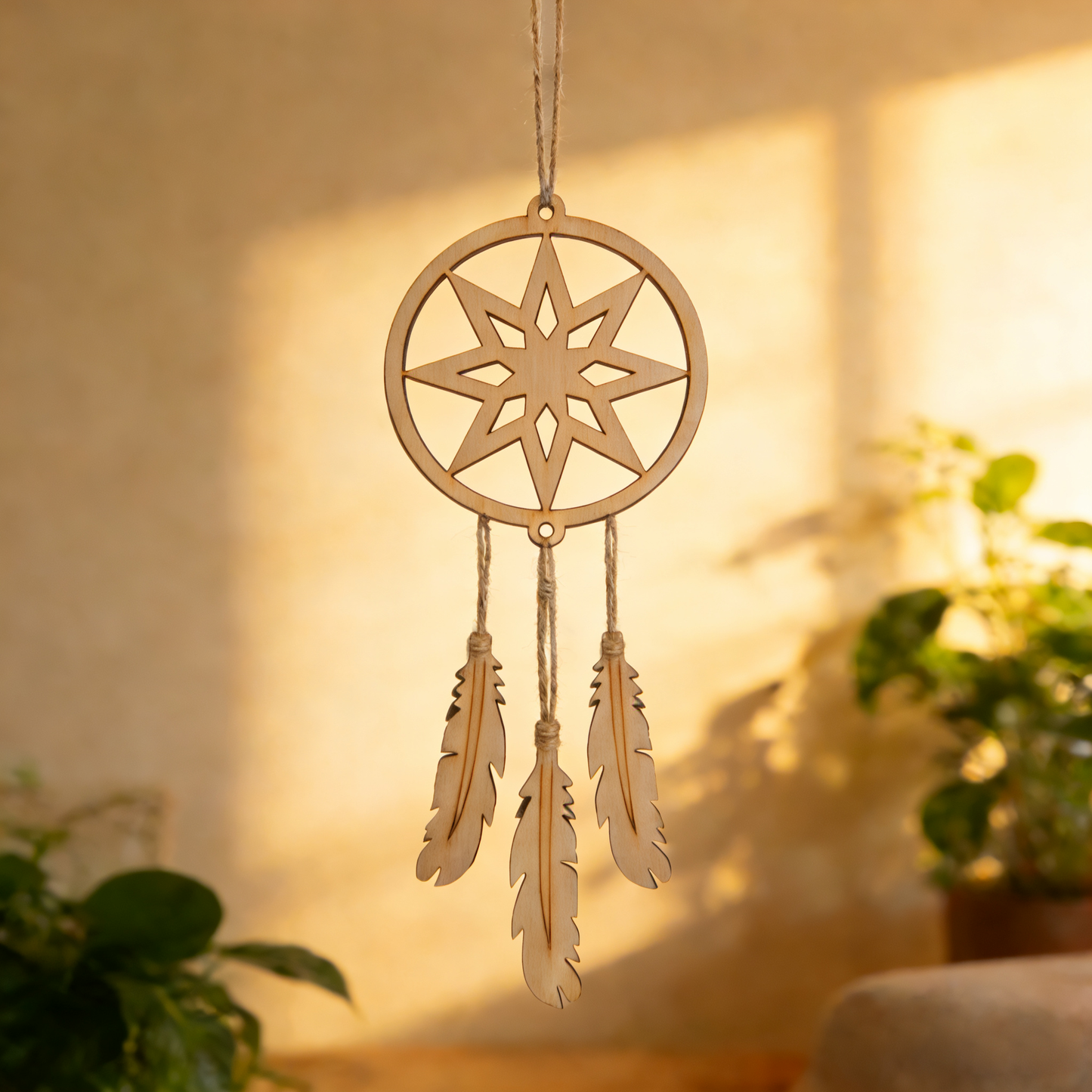 Cyrusbot® DIY Wooden Dream Catcher Pendant Set