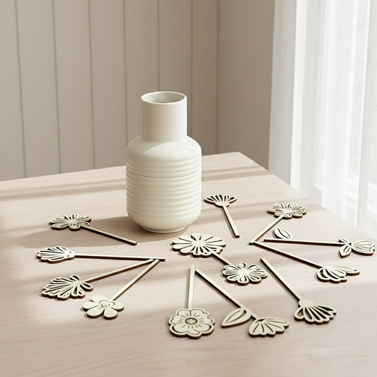 Cyrusbot® DIY Eternal Bloom Wooden Wildflower Set