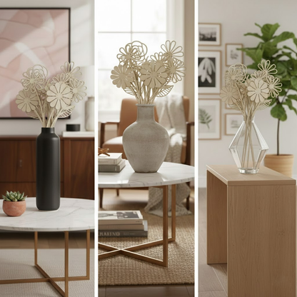 Cyrusbot® DIY Eternal Bloom Wooden Wildflower Set